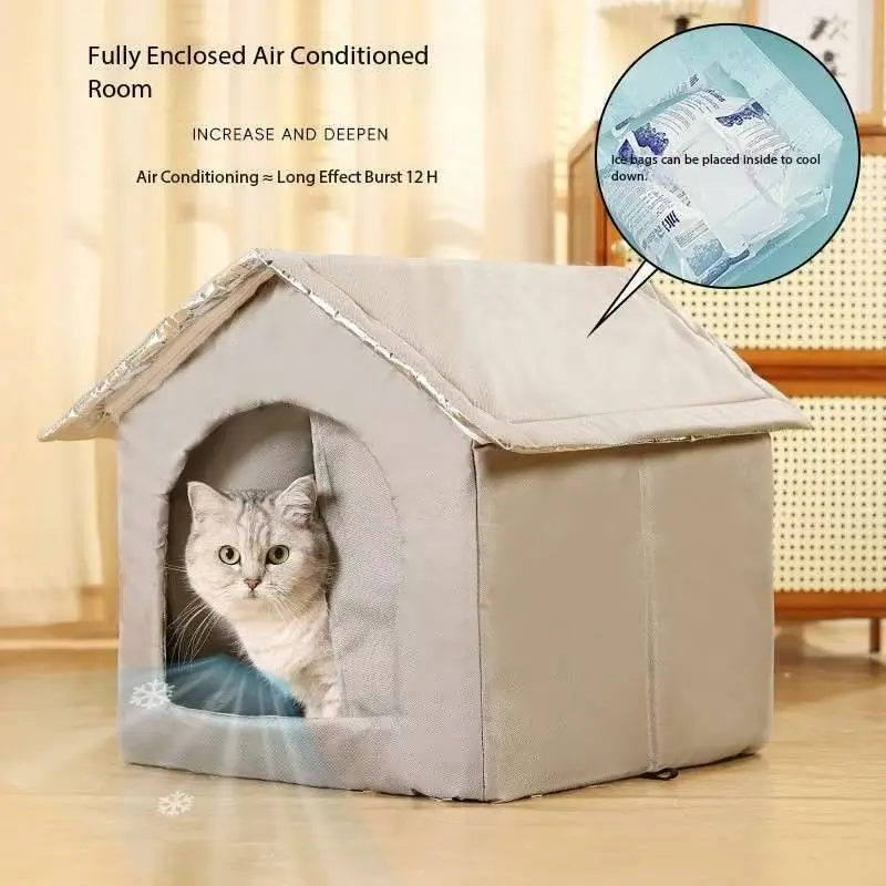 Home & Garden Cat nest summer pet air conditioning nest ice pad cool nest long-term lock warm cat sleeping house pet supplies
Home & Garden Cat nest summer pet air conditioning nest ice pad cool nest long-term lock warm cat sleeping house pet supplies