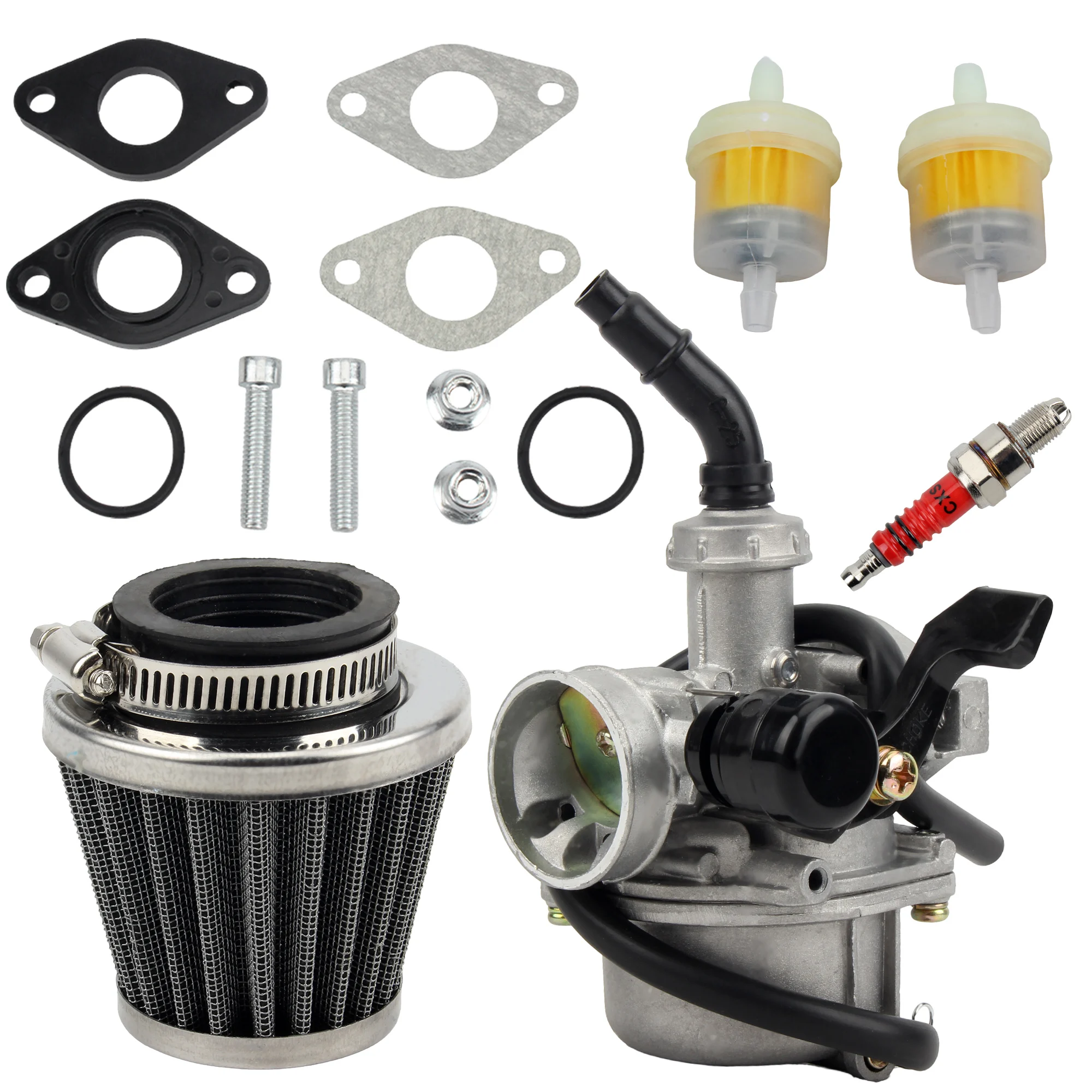 Motorcycle PZ19 Carburetor 19mm Set with Air Filter for 50cc 70cc 90cc 110cc Dirt Bike Motocross ATV Scooter Moped Quad
Motorcycle PZ19 Carburetor 19mm Set with Air Filter for 50cc 70cc 90cc 110cc Dirt Bike Motocross ATV Scooter Moped Quad