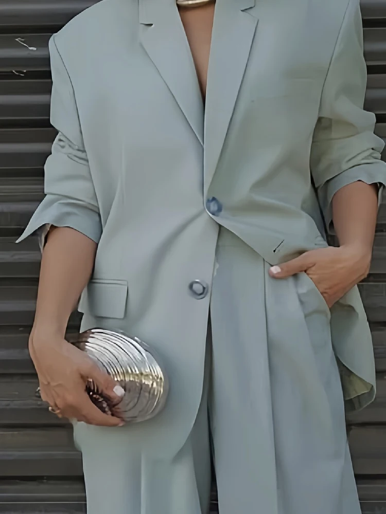 Модный кардиган с воротником с лацканами, пальто и брючные костюмы, женские элегантные однотонные свободные комплекты из 2 предметов, повседневные комплекты с карманами и длинными рукавами
Модный кардиган с воротником с лацканами, пальто и брючные костюмы, женские элегантные однотонные свободные комплекты из 2 предметов, повседневные комплекты с карманами и длинными рукавами