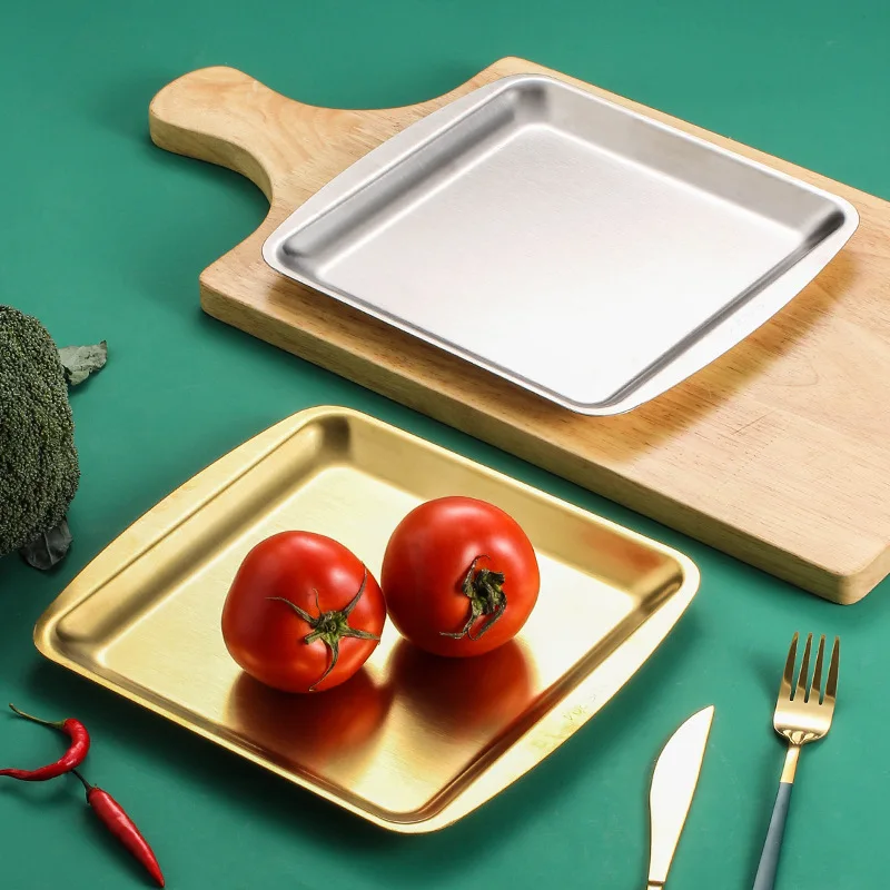 Прямоугольная тарелка, поднос из нержавеющей стали, корейская тарелка для барбекю, тарелки с рыбой на гриле, конфеты, закуски, обеденные тарелки, кухонная посуда
Прямоугольная тарелка, поднос из нержавеющей стали, корейская тарелка для барбекю, тарелки с рыбой на гриле, конфеты, закуски, обеденные тарелки, кухонная посуда