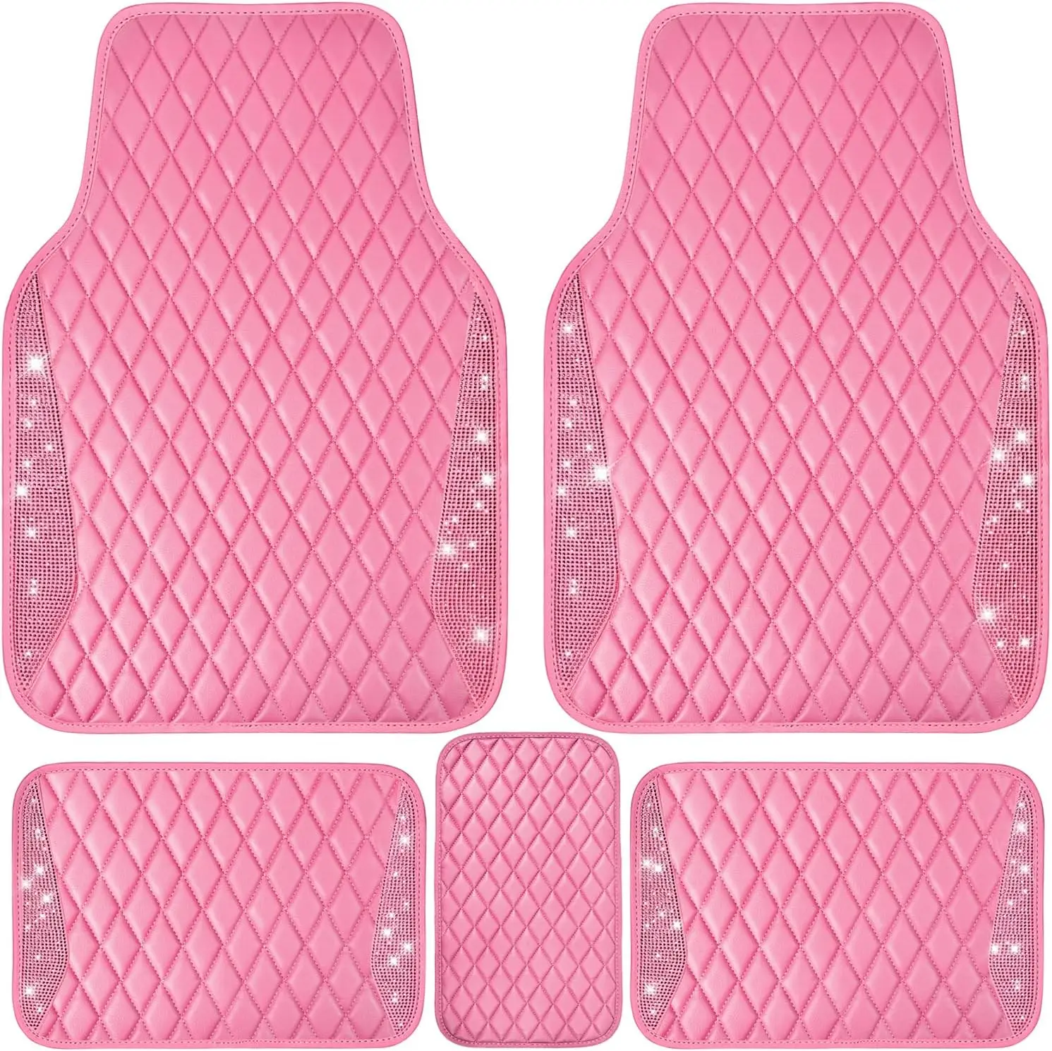 Bling Diamond Car Mats Leather Floor Mats Shining Rhinestones Sparkly Glitter Anti-Slip Waterproof Universal Fit for SUV Sedan
Bling Diamond Car Mats Leather Floor Mats Shining Rhinestones Sparkly Glitter Anti-Slip Waterproof Universal Fit for SUV Sedan