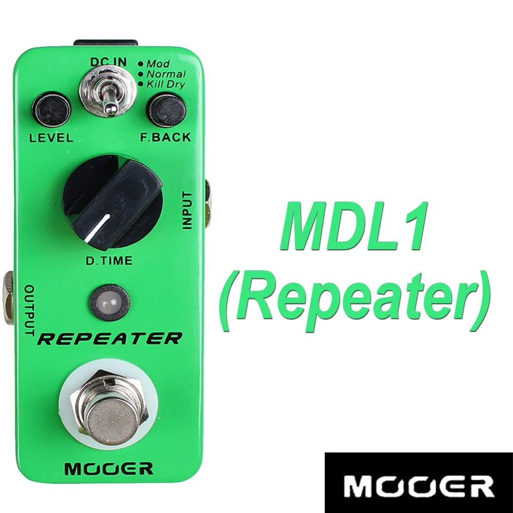 MOOER MDL1 Repeater Guitar Effect Pedal 3 Working Modes Mod/Normal/Kill Dry Effector Digital Delay Effect Guitar Parts
MOOER MDL1 Repeater Guitar Effect Pedal 3 Working Modes Mod/Normal/Kill Dry Effector Digital Delay Effect Guitar Parts