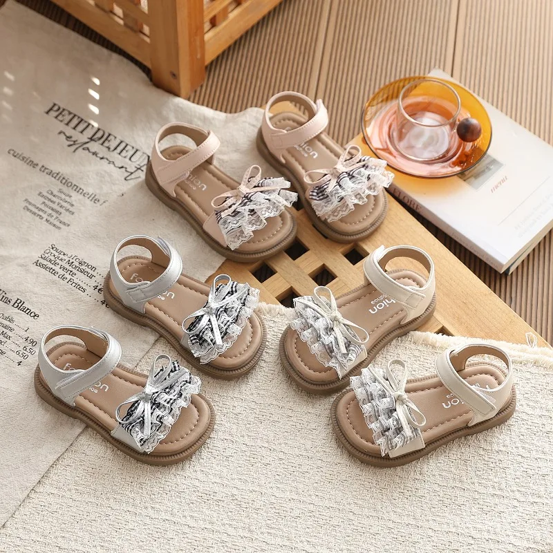 Little Girls Summer Sandals Cute Lace Ruffle Bow Decor Non Slip Soft Sole Kids Casual Princess Beach Shoes Size 22-31
Little Girls Summer Sandals Cute Lace Ruffle Bow Decor Non Slip Soft Sole Kids Casual Princess Beach Shoes Size 22-31