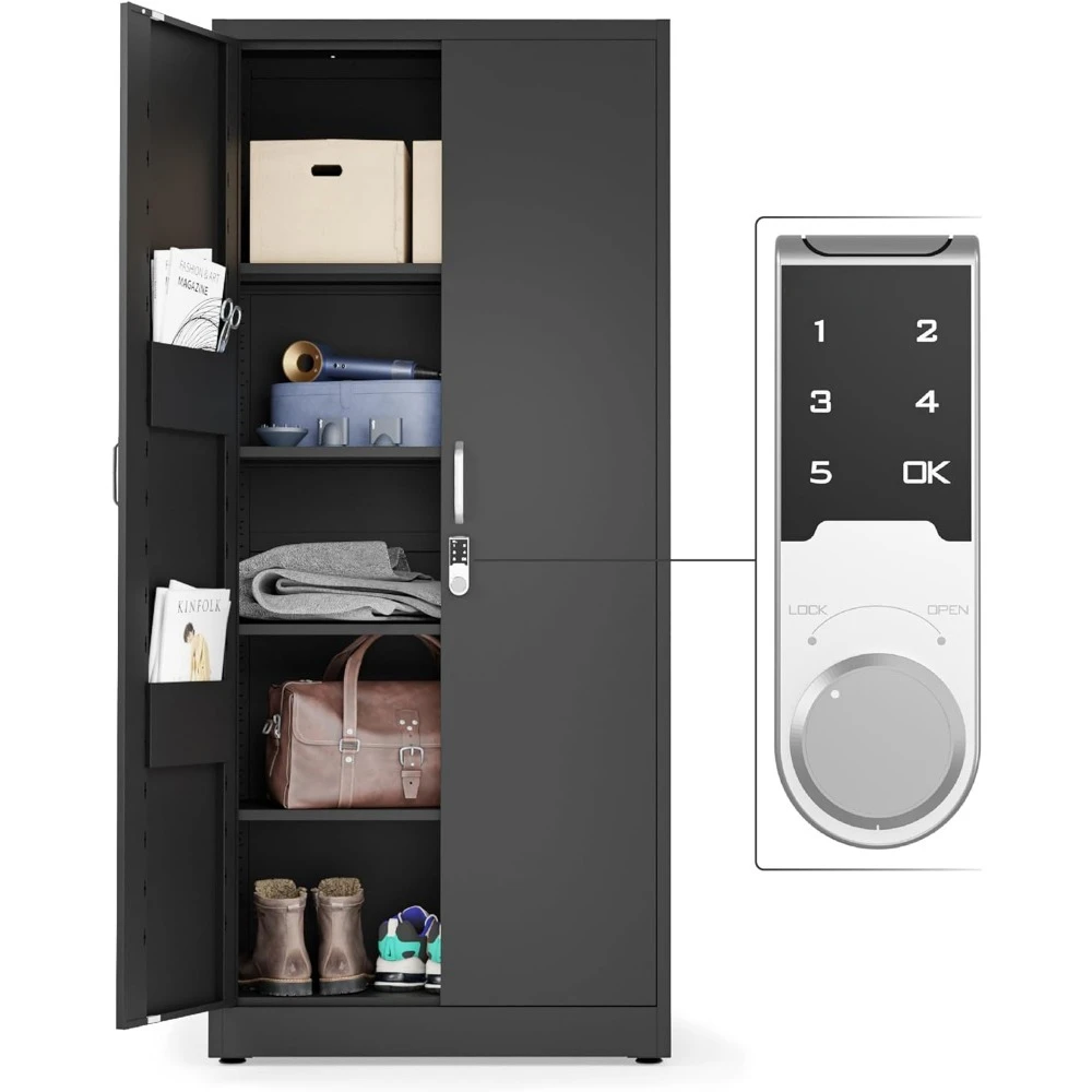 File CabinetsMetal Storage CabinetDigital Lock Garage Storage Cabinet 71" Lockable Office Cabinet Utility Metal File Cabinets
File CabinetsMetal Storage CabinetDigital Lock Garage Storage Cabinet 71" Lockable Office Cabinet Utility Metal File Cabinets