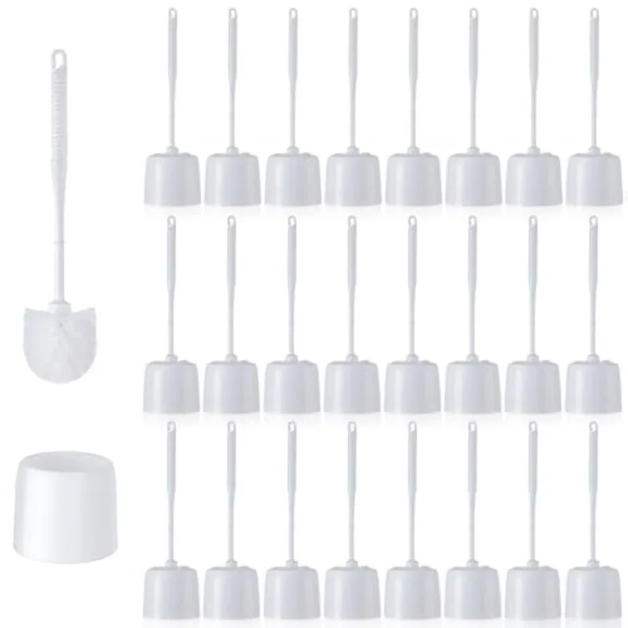 24 Sets Toilet Brush and Holder Set for Bathroom Toilet Bowl Brush Scrubber with Caddy for Deep Cleaning, 14.57 Height White
24 Sets Toilet Brush and Holder Set for Bathroom Toilet Bowl Brush Scrubber with Caddy for Deep Cleaning, 14.57 Height White