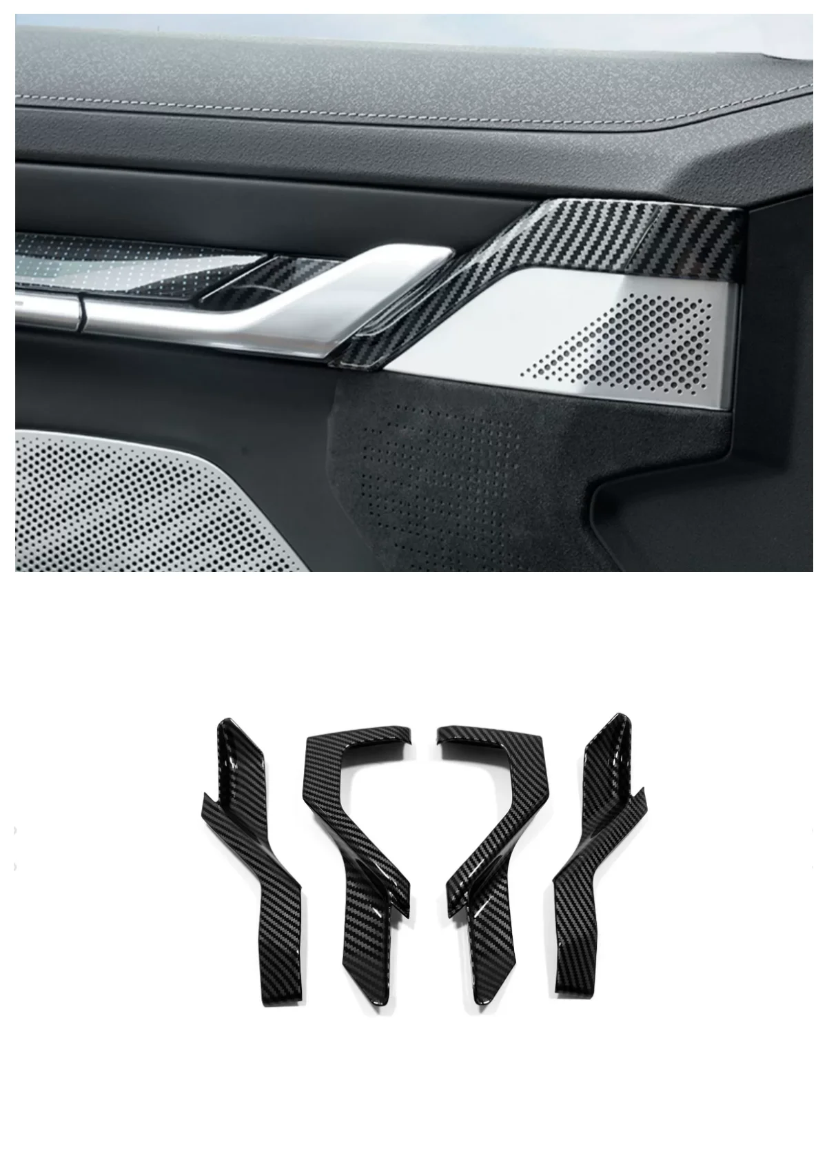 Suitable for Geely ZEEKR 001 2022 ABS Door Panel Frame Inner Door Bowl decoration Auto Parts Peach wood carbon fibre 4 piece set
Suitable for Geely ZEEKR 001 2022 ABS Door Panel Frame Inner Door Bowl decoration Auto Parts Peach wood carbon fibre 4 piece set