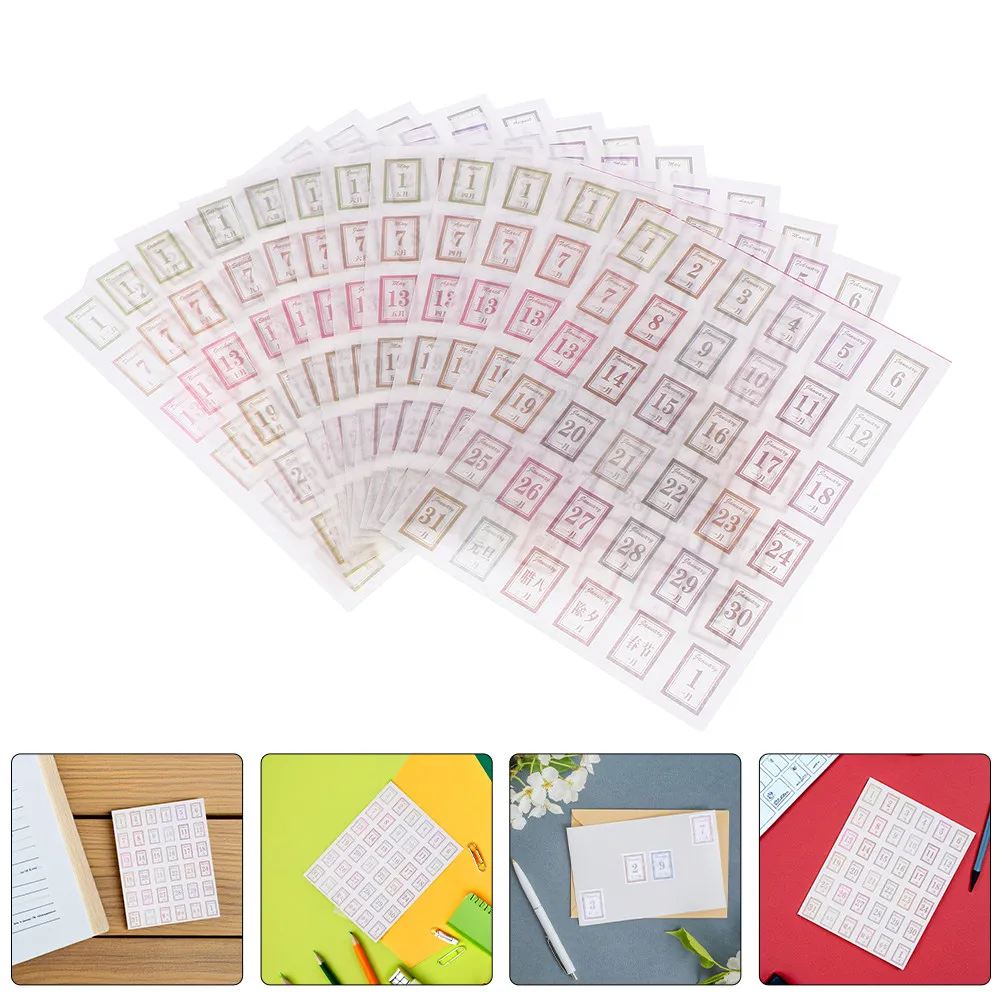 24Pcs Calendar Stickers for Planners Daily Monthly Weekly Number Labels Notebook Index Tabs Journaling Decorative Label Stickers
24Pcs Calendar Stickers for Planners Daily Monthly Weekly Number Labels Notebook Index Tabs Journaling Decorative Label Stickers