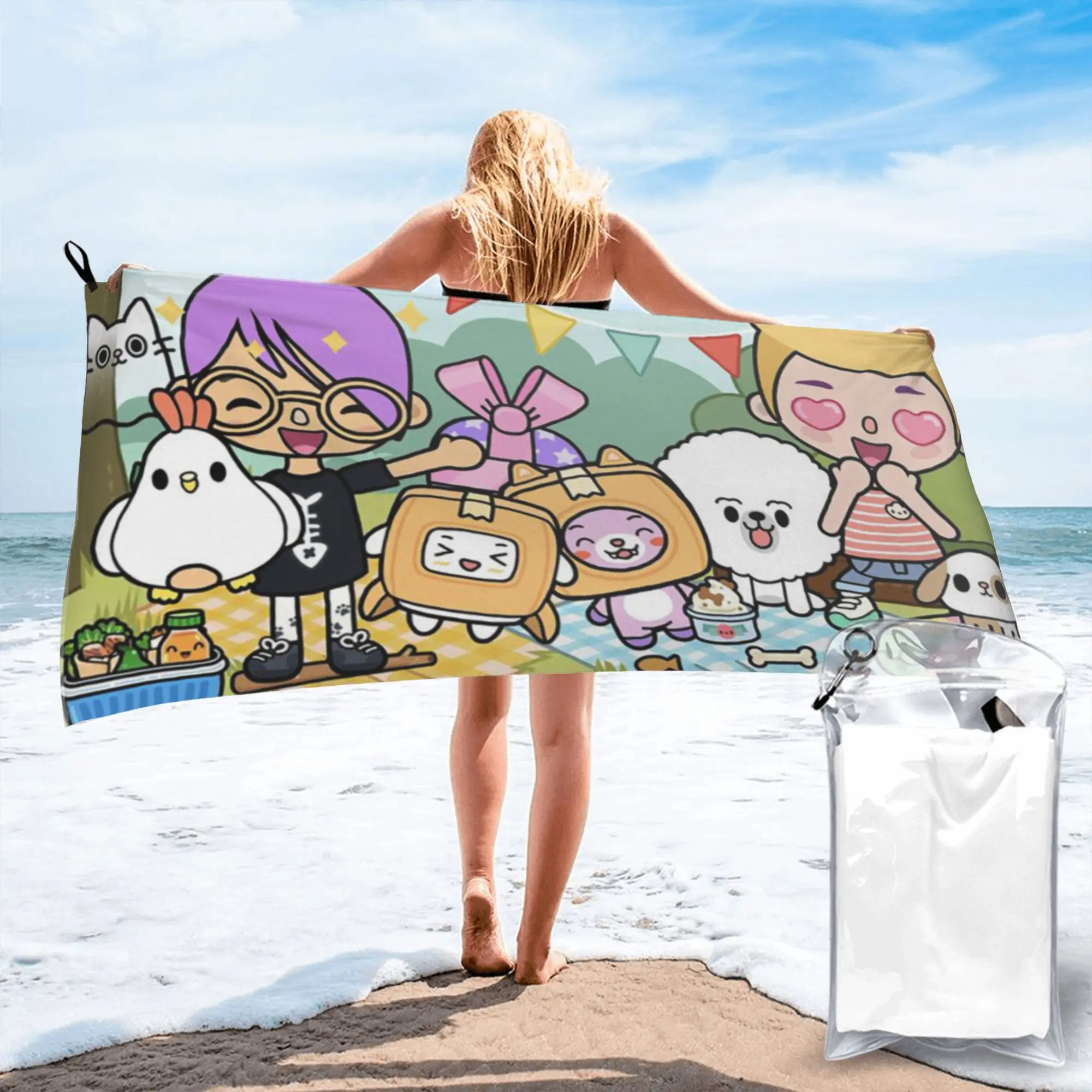 Пляжное полотенце Lankybox Australia, забавный подарок для детей, мягкое, из микрофибры, быстросохнущее, впитывающее, для бассейна
Пляжное полотенце Lankybox Australia, забавный подарок для детей, мягкое, из микрофибры, быстросохнущее, впитывающее, для бассейна