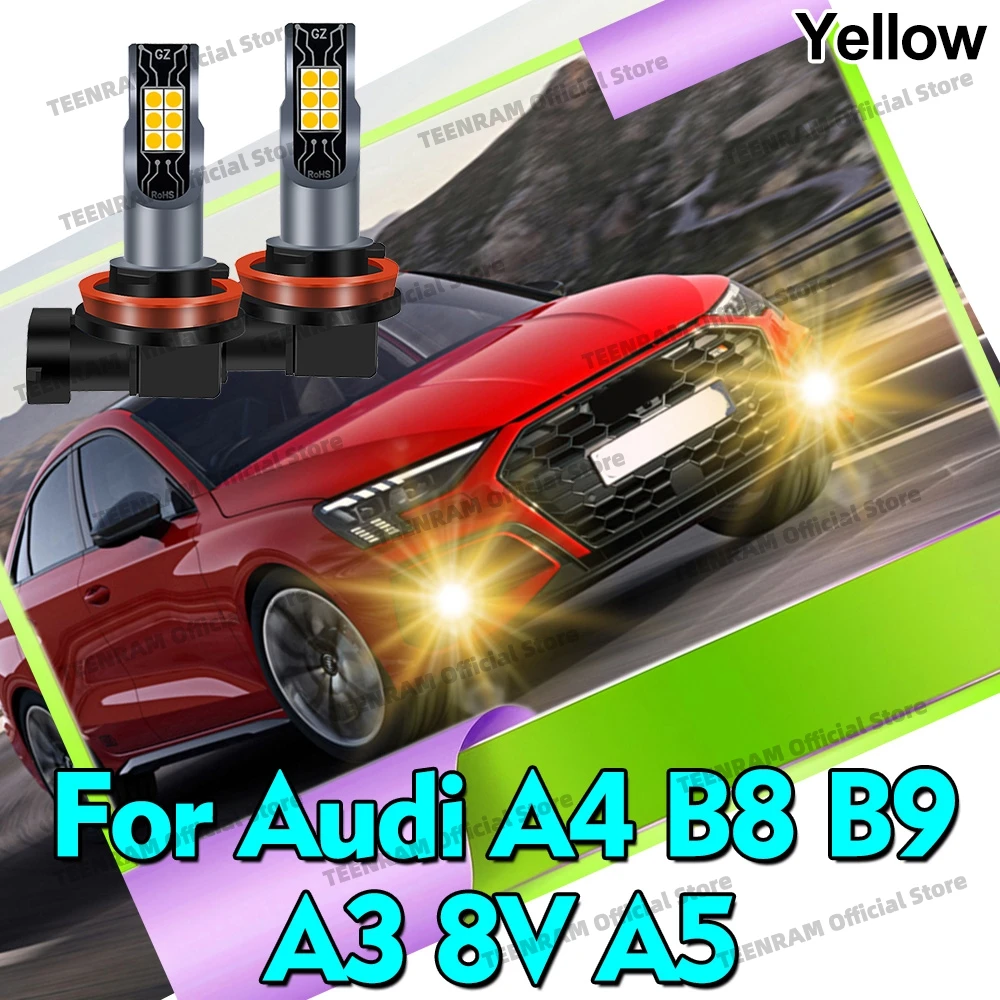 2Pcs Fog Lamp 12V LED H8 H11 Car Bulbs 3000K Yellow Driving Lights For Audi A3 8V 2015 2016 2017 A4 B8 B9 2013-2019 A5 2012-2017
2Pcs Fog Lamp 12V LED H8 H11 Car Bulbs 3000K Yellow Driving Lights For Audi A3 8V 2015 2016 2017 A4 B8 B9 2013-2019 A5 2012-2017