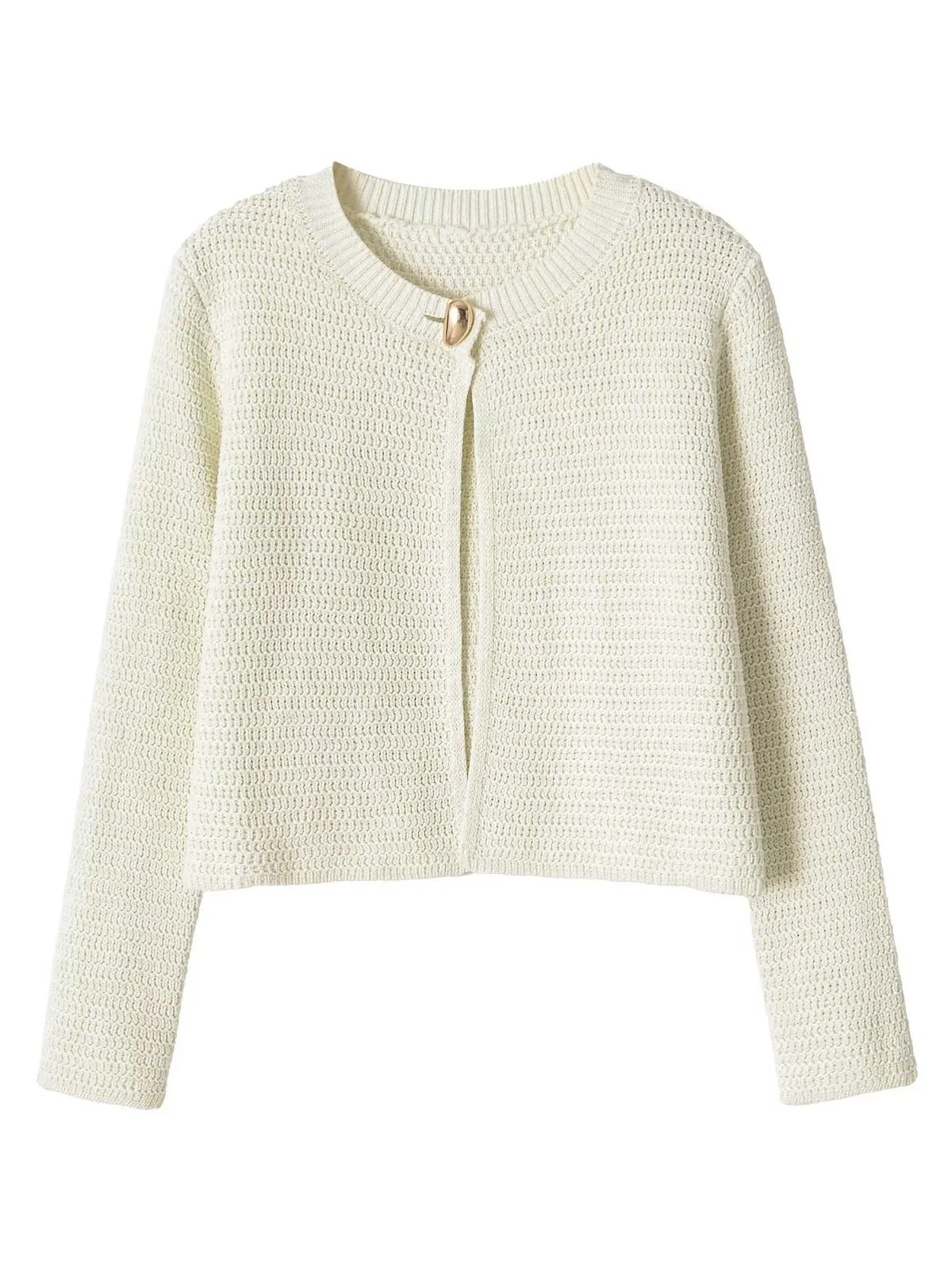 Dave&di Long Sleeved Round Neck Metal Thread Knitted Jacket Women's Sweater Knitwear Woman Clothing Woman Clothes Cardigan
Dave&di Long Sleeved Round Neck Metal Thread Knitted Jacket Women's Sweater Knitwear Woman Clothing Woman Clothes Cardigan