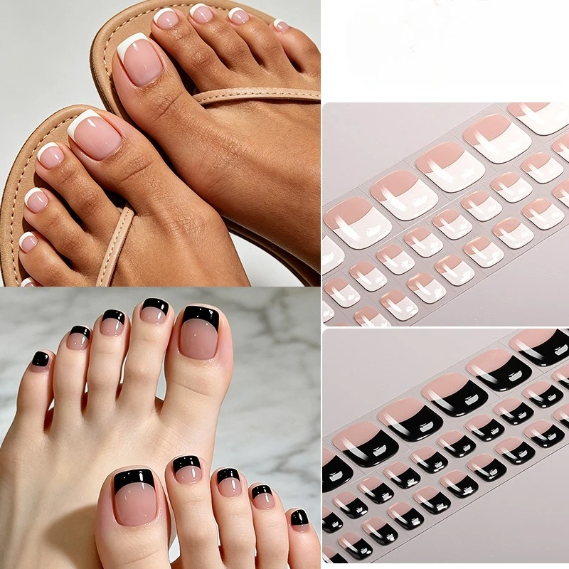 French Style UV-Free Gel Toenail Sticker Summer Full Cover Gel Toe Nail Wraps Self-Adhesive Foot Nail Art Decoration
French Style UV-Free Gel Toenail Sticker Summer Full Cover Gel Toe Nail Wraps Self-Adhesive Foot Nail Art Decoration