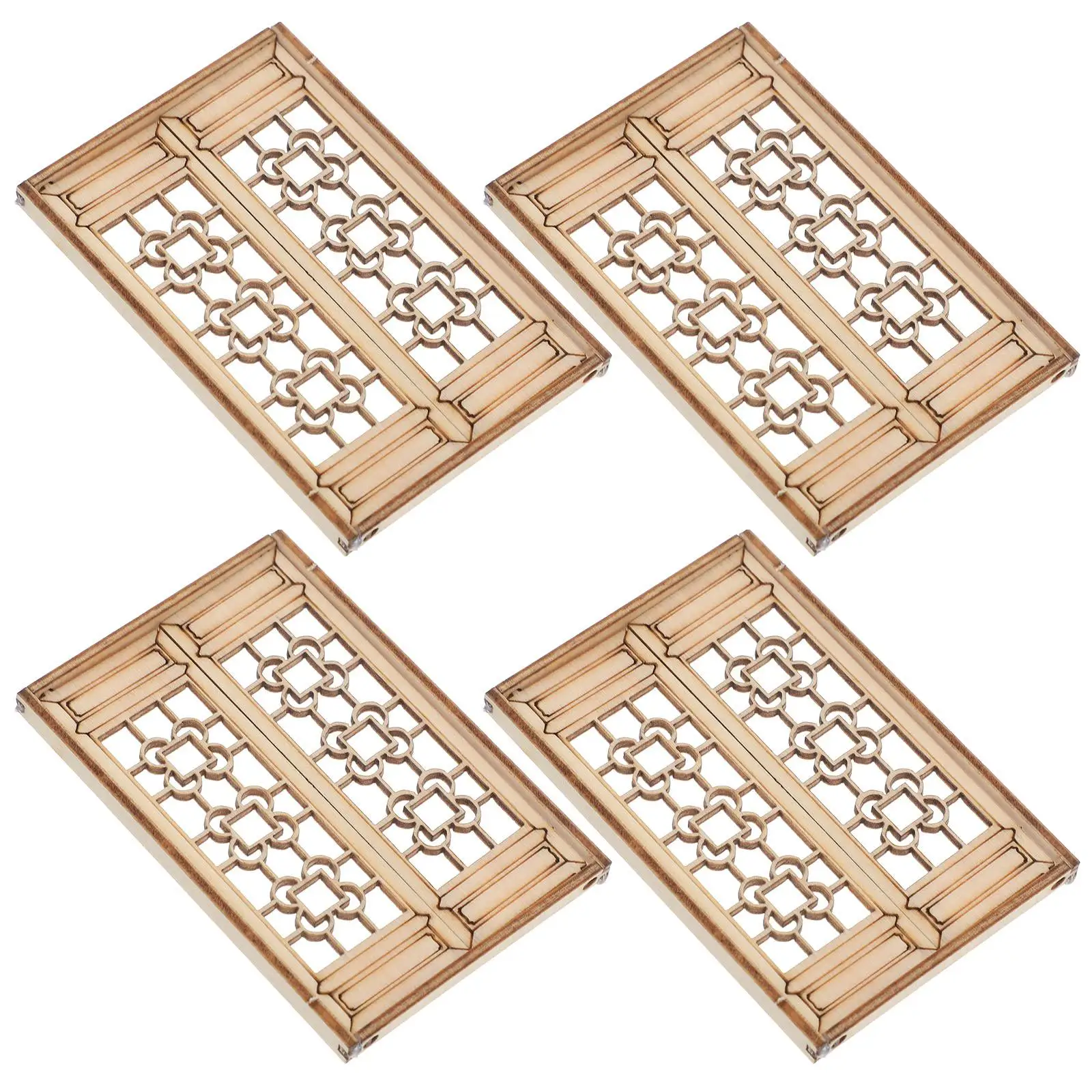 4 Pcs Mini House Windows Building Kit Dollhouse Furniture Miniature Model Wood Wooden
4 Pcs Mini House Windows Building Kit Dollhouse Furniture Miniature Model Wood Wooden