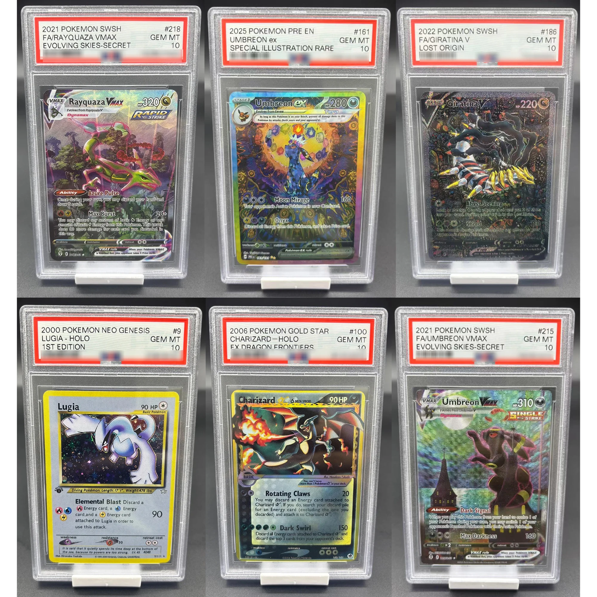 Diy Ptcg Giratina Rayquaza Charizard Gengar Umbreon 10Points Rating Card Copy Version Classic Anime Collection Cards Gift Toys
Diy Ptcg Giratina Rayquaza Charizard Gengar Umbreon 10Points Rating Card Copy Version Classic Anime Collection Cards Gift Toys