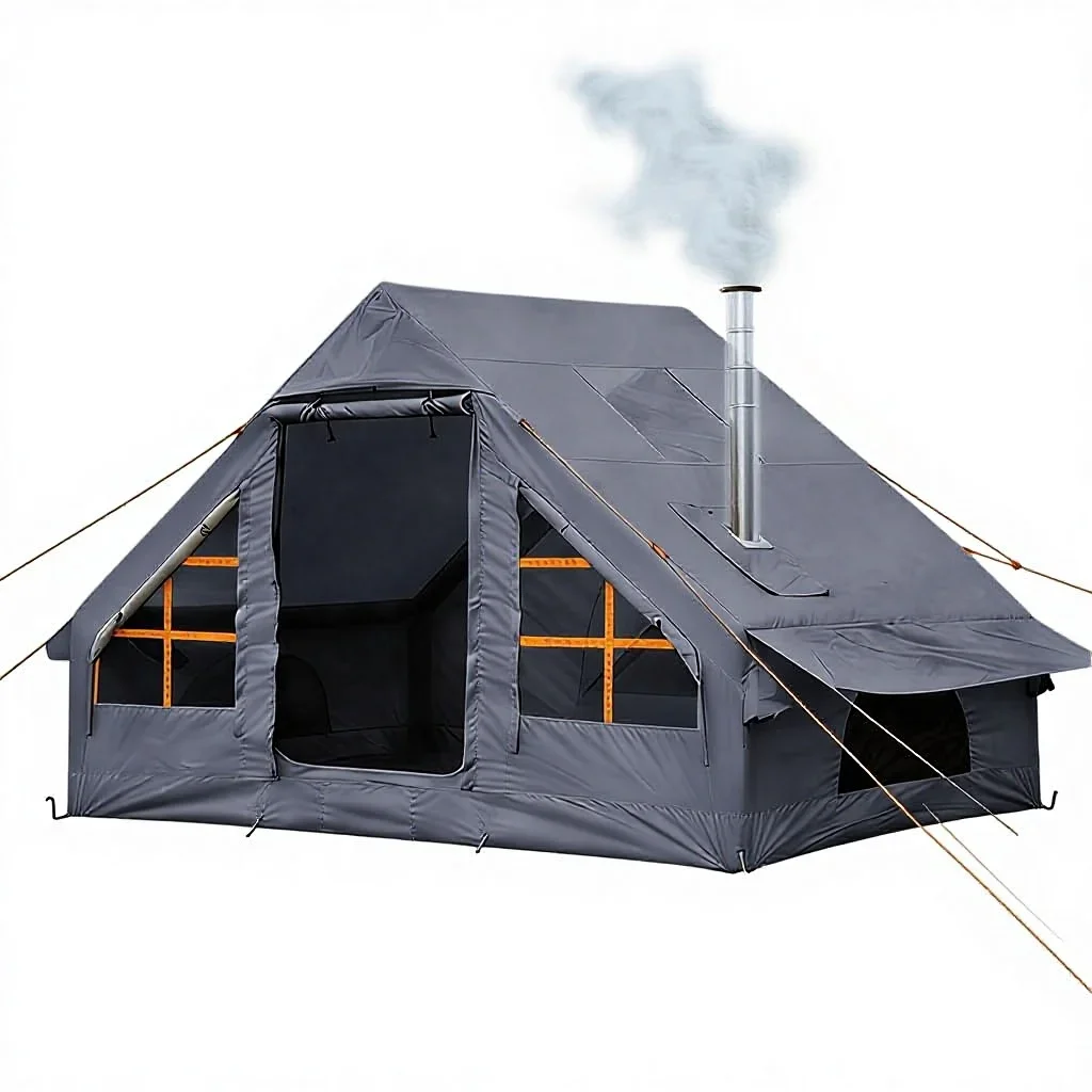 Air Tent Easy Setup Hand Pump 2-4 Person Camping Skylight Waterproof Inflatable Oxford Fabric Glamping Tent with Stove Jack
Air Tent Easy Setup Hand Pump 2-4 Person Camping Skylight Waterproof Inflatable Oxford Fabric Glamping Tent with Stove Jack