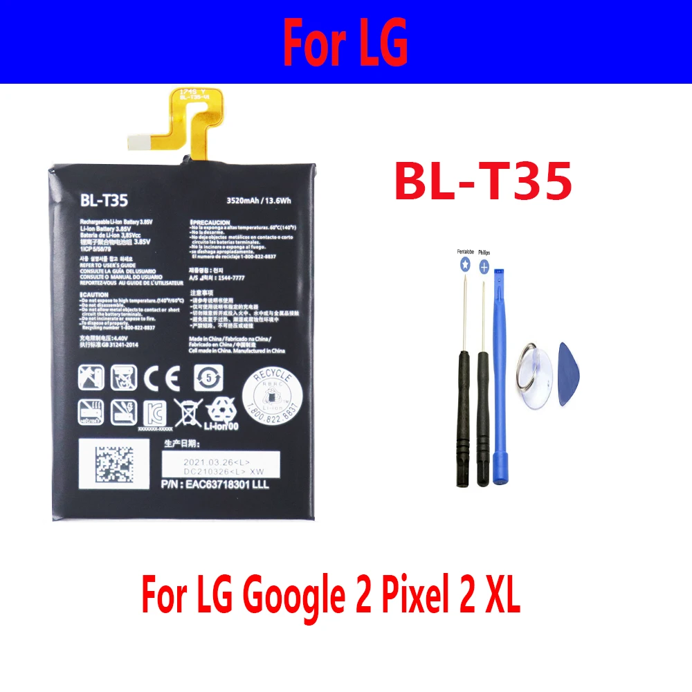 Аккумуляторы для телефонов BL-T35 3520 мАч Сменный аккумулятор для LG Google2 Google 2 Pixel 2 XL Pixel2 BL T35 BLT35 + бесплатные инструменты
Аккумуляторы для телефонов BL-T35 3520 мАч Сменный аккумулятор для LG Google2 Google 2 Pixel 2 XL Pixel2 BL T35 BLT35 + бесплатные инструменты