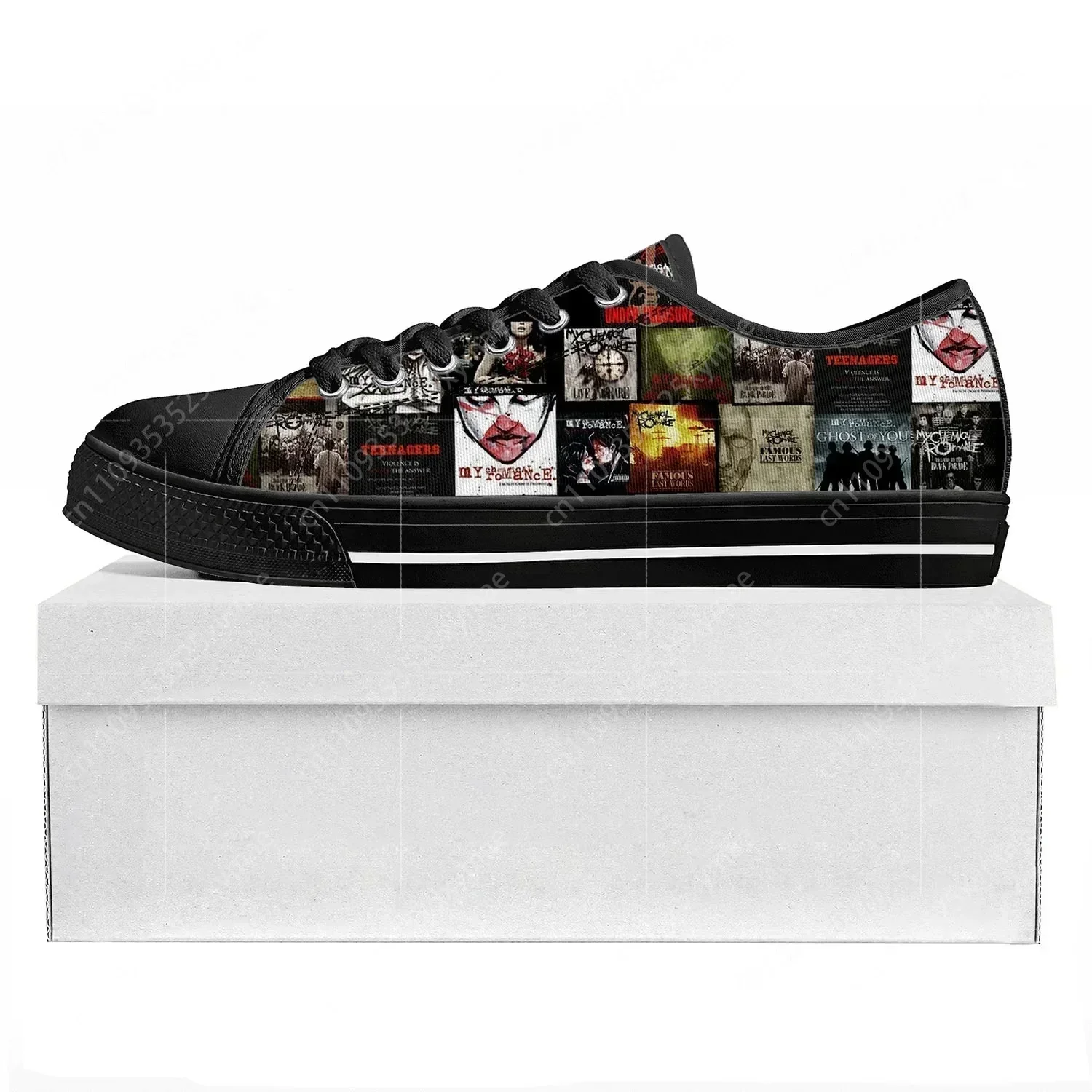 Romance Rock Band Chemical My Fashion Low Top Sneakers Mens Womens Teenager Canvas Sneaker Couple Shoes Custom Shoe
Romance Rock Band Chemical My Fashion Low Top Sneakers Mens Womens Teenager Canvas Sneaker Couple Shoes Custom Shoe
