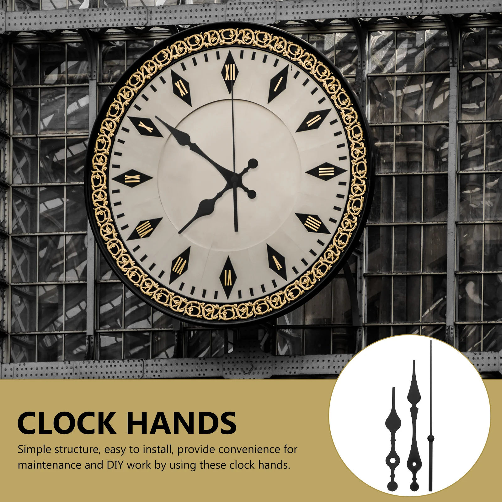 10 Sets Clock Hand Wall Hands Parts Clocks Mechanism Replacement Accessories Black Kit Work
10 Sets Clock Hand Wall Hands Parts Clocks Mechanism Replacement Accessories Black Kit Work