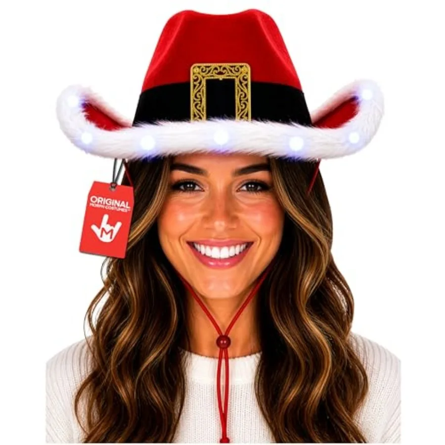 Nicky Bigs Novelties Morph Adult Light Up Santa Claus Christmas Cowboy Hat - Light Up LED Lights Cowgirl Hats - Holiday Western
Nicky Bigs Novelties Morph Adult Light Up Santa Claus Christmas Cowboy Hat - Light Up LED Lights Cowgirl Hats - Holiday Western