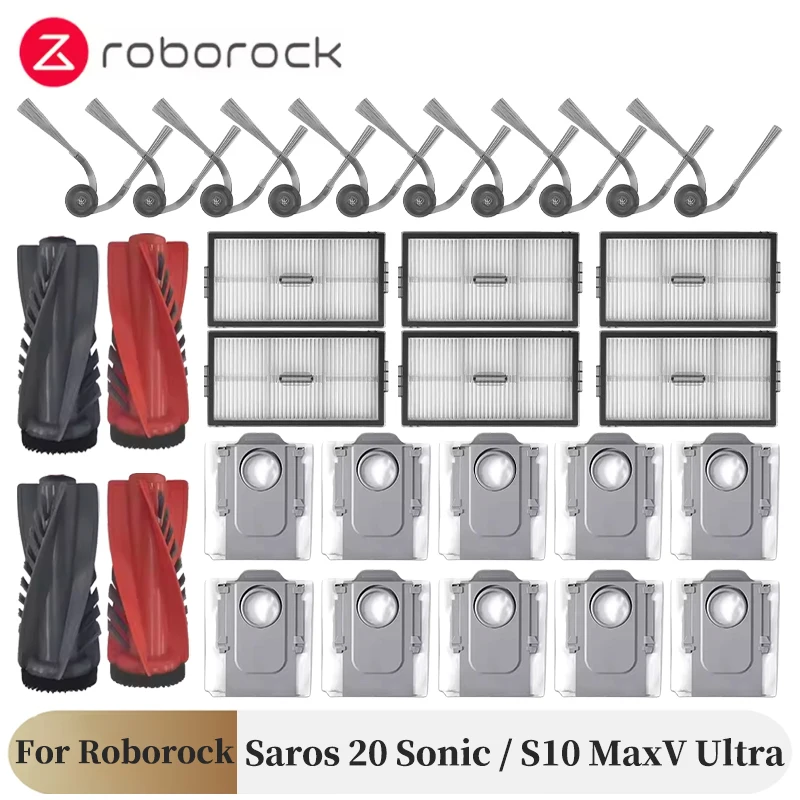For Roborock Saros 20 Sonic / S10 MaxV Ultra Main Side Brush Mop Hepa Filter Dust Bag Robot Vacuum Cleaner Accessories
For Roborock Saros 20 Sonic / S10 MaxV Ultra Main Side Brush Mop Hepa Filter Dust Bag Robot Vacuum Cleaner Accessories