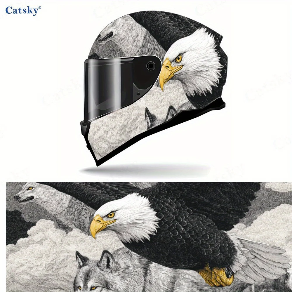 Eagle, Wolf & Clouds Motorcycle Helmet Decal, Waterproof Self-adhesive Helmet Vinyl Wraps Sticker, Cool DIY Graffiti Film, Gift
Eagle, Wolf & Clouds Motorcycle Helmet Decal, Waterproof Self-adhesive Helmet Vinyl Wraps Sticker, Cool DIY Graffiti Film, Gift