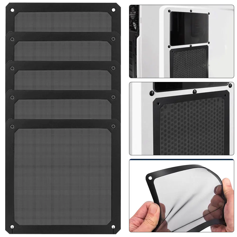 5Pcs Magnetic Dust Filter Computer Case Fan Dustproof Mesh Cover Net (9cm)(Black)
5Pcs Magnetic Dust Filter Computer Case Fan Dustproof Mesh Cover Net (9cm)(Black)