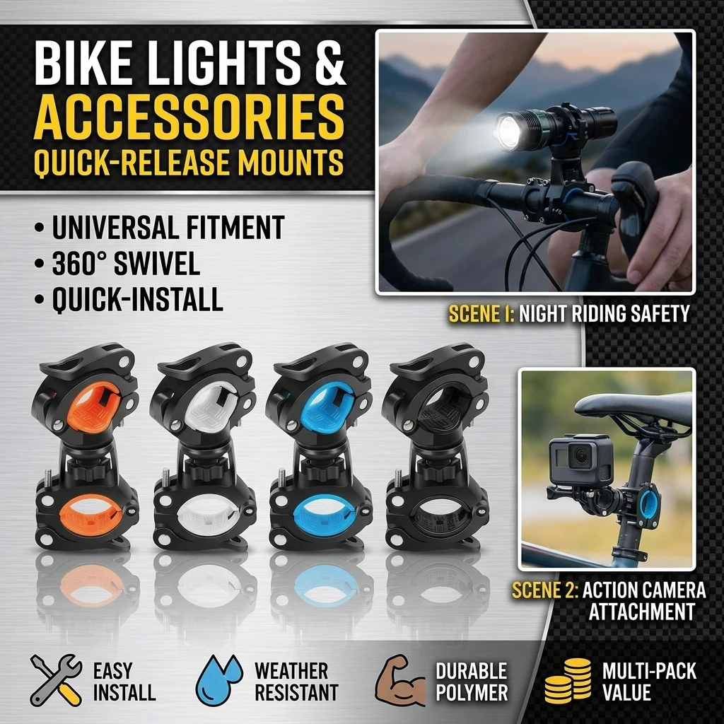Mountain Bike Flashlight Holder Night Riding Headlight Clip-On Lamp Mount for Motorcycle Cycling Accessories
Mountain Bike Flashlight Holder Night Riding Headlight Clip-On Lamp Mount for Motorcycle Cycling Accessories