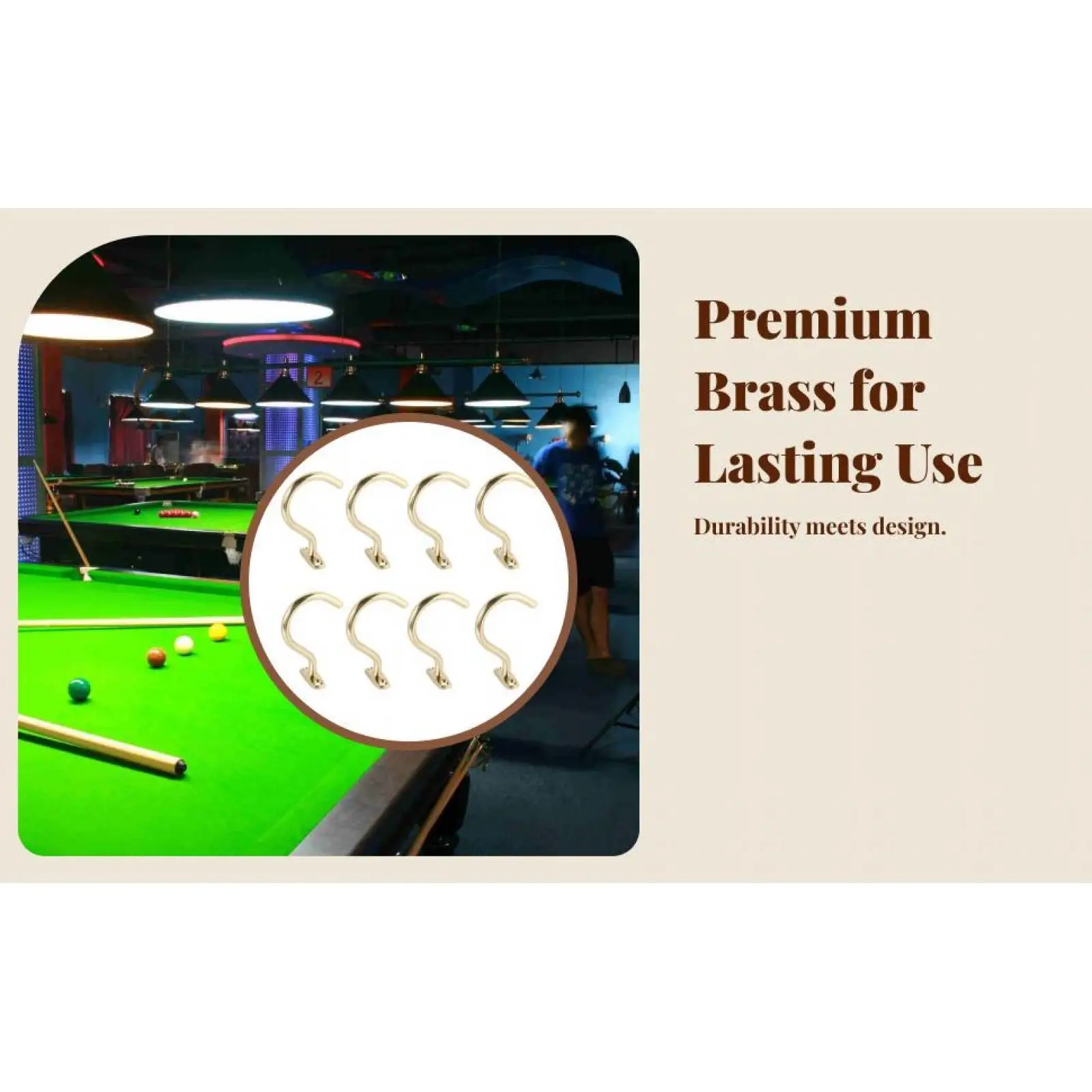 Pool Table Cue Bridge Stick Brass Hook Billiard Table Accessories Storage Holder for Game Room
Pool Table Cue Bridge Stick Brass Hook Billiard Table Accessories Storage Holder for Game Room