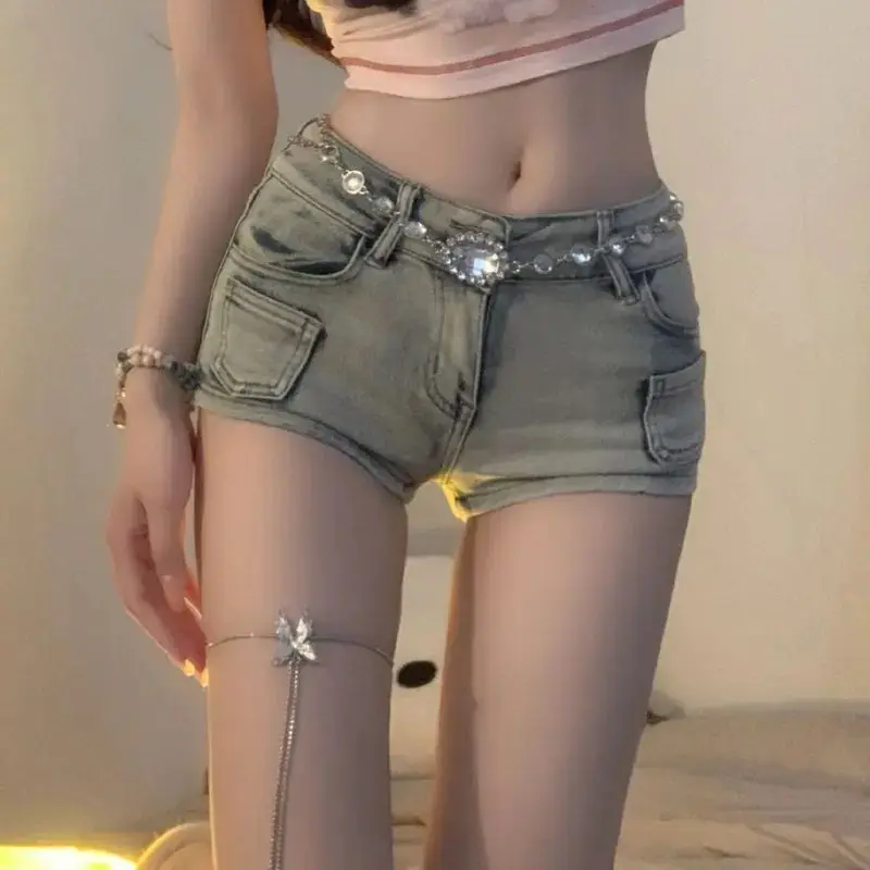 New Sexy Hottie Low Waist Denim Shorts for Women in Summer Slim Hip Wide-leg Pants
New Sexy Hottie Low Waist Denim Shorts for Women in Summer Slim Hip Wide-leg Pants