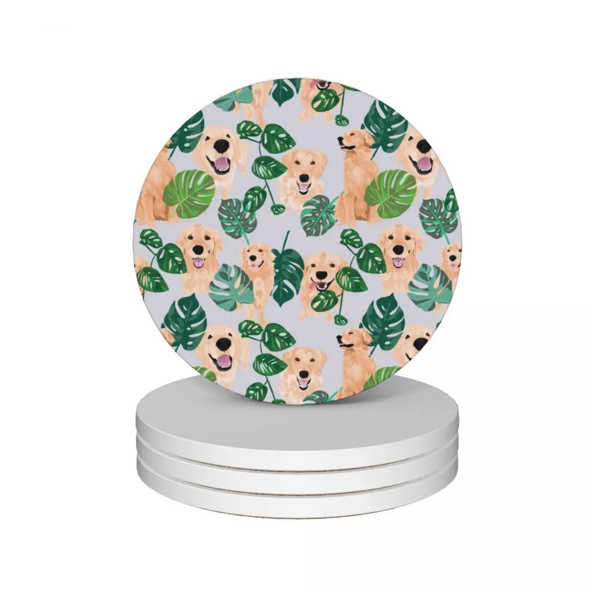 Golden Retriever Tropical Ceramic Coasters (Set of 4) cute original plate Coasters
Golden Retriever Tropical Ceramic Coasters (Set of 4) cute original plate Coasters