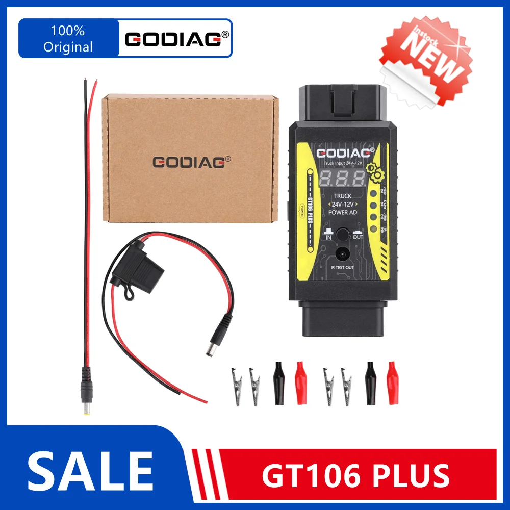 НОВЫЙ GODIAG GT106 Plus, универсальный адаптер-преобразователь для тяжелых грузовиков от 24 до 12 В, использует тестирование реле для очистки топливных форсунок/тестирования
НОВЫЙ GODIAG GT106 Plus, универсальный адаптер-преобразователь для тяжелых грузовиков от 24 до 12 В, использует тестирование реле для очистки топливных форсунок/тестирования