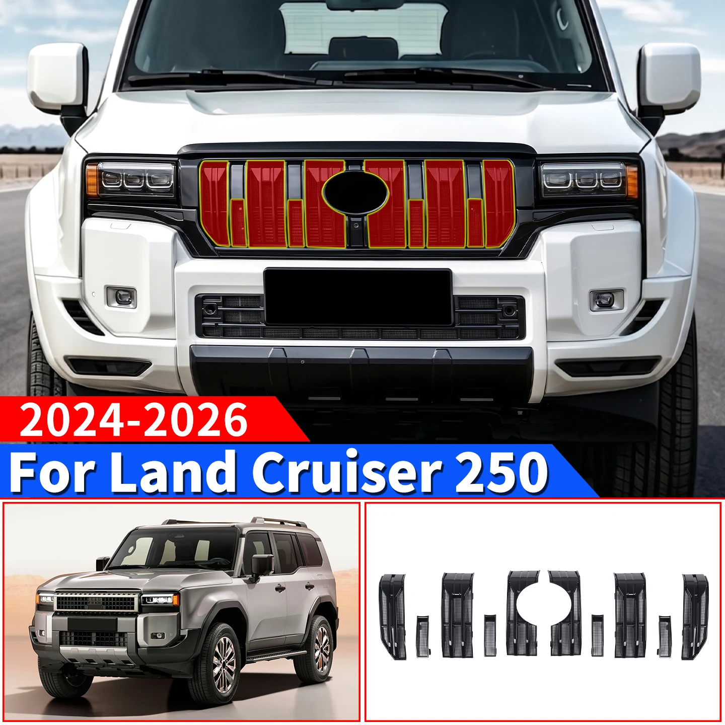 For Toyota Land Cruiser 250 Prado 2024-2026 Front Grille Insect Protection Mesh Snap On Bug Screen Radiator Guard Accessories
For Toyota Land Cruiser 250 Prado 2024-2026 Front Grille Insect Protection Mesh Snap On Bug Screen Radiator Guard Accessories