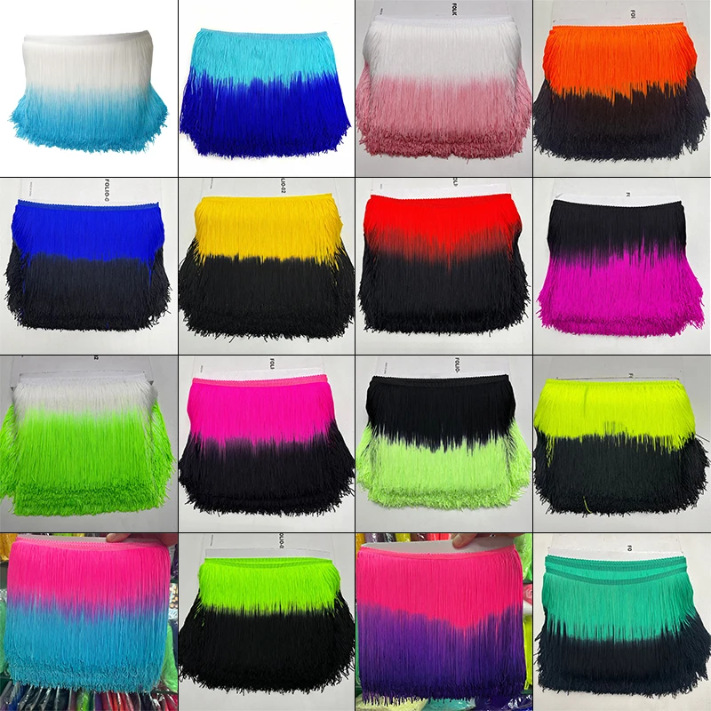 1/3M Two-color Gradient Nylon Fringe Trim Long Tassel Polyester Lace for Sewing Clothes Dress Curtain DIY Accessories 20cm Wide
1/3M Two-color Gradient Nylon Fringe Trim Long Tassel Polyester Lace for Sewing Clothes Dress Curtain DIY Accessories 20cm Wide