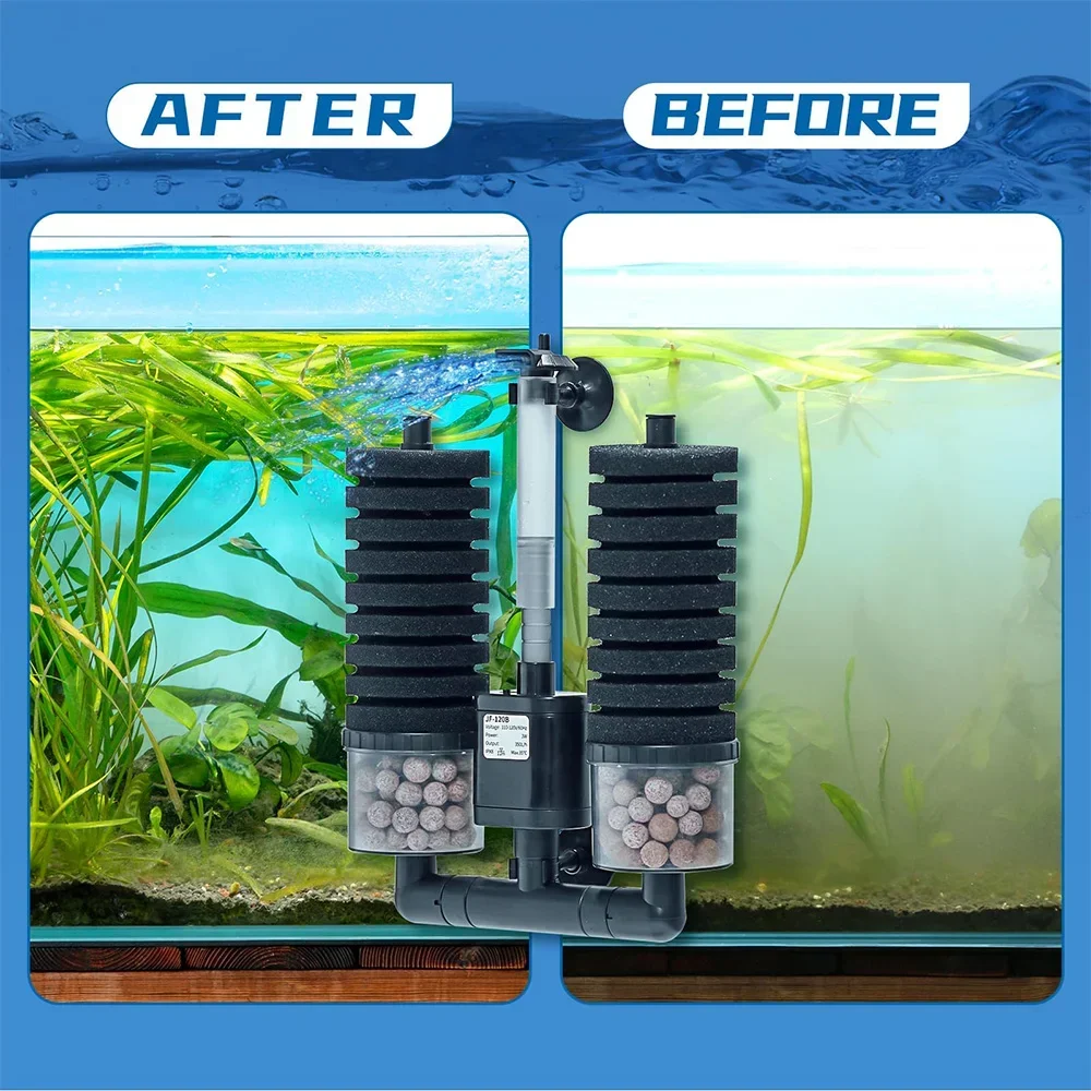 Aquarium Fish Tank Air Pump Skimmer 220V with Biochemical Sponge Filters Essential Aquatic Filtration System for Fish Tanks
Aquarium Fish Tank Air Pump Skimmer 220V with Biochemical Sponge Filters Essential Aquatic Filtration System for Fish Tanks