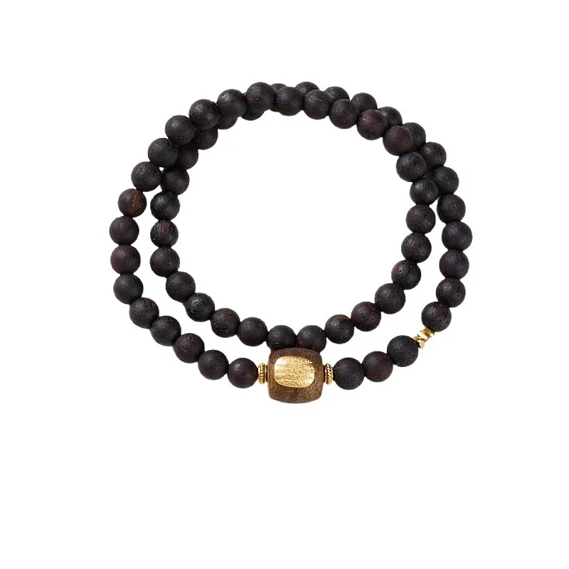 6MM Natural Dalbergia Odorifera & S925 Silver Agarwood Five Sutra Double Wrap Bracelet, New Chinese Style Prayer Beads Gift
6MM Natural Dalbergia Odorifera & S925 Silver Agarwood Five Sutra Double Wrap Bracelet, New Chinese Style Prayer Beads Gift