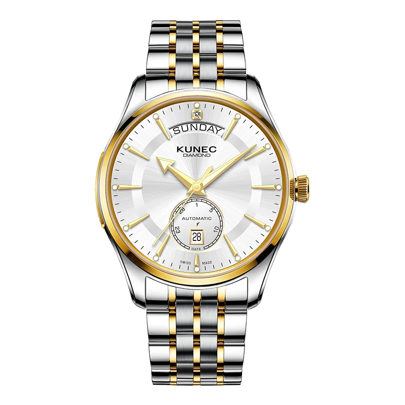Gold dial kunes Brand business casual Swiss mechanical movement automatic mens watch sapphire stainless steel week men watches
Gold dial kunes Brand business casual Swiss mechanical movement automatic mens watch sapphire stainless steel week men watches