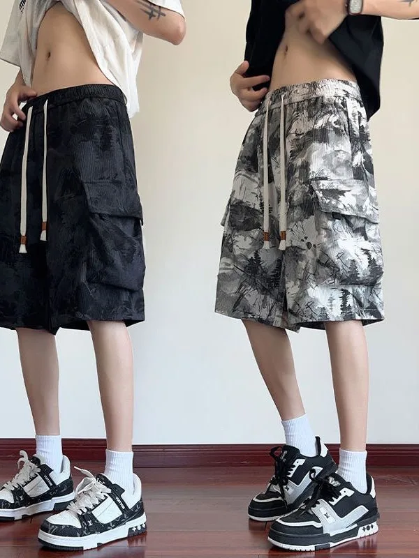 Американская рабочая одежда с принтом тай-дай, мужские летние новые свободные повседневные брюки в стиле ретро с чернилами, модные брендовые брюки пять четвертей
Американская рабочая одежда с принтом тай-дай, мужские летние новые свободные повседневные брюки в стиле ретро с чернилами, модные брендовые брюки пять четвертей