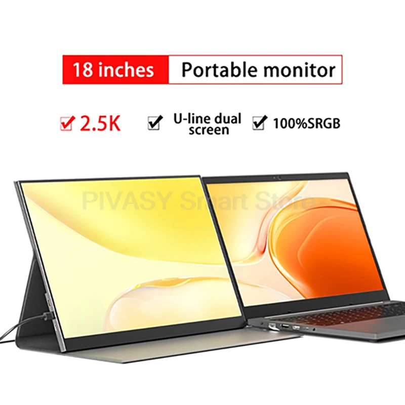 18-дюймовый портативный монитор 2,5K PS5, коммутатор, расширение ПК, дополнительный экран IPS HD для развлечений, разрешение 2560*1600, 100% sRGB
18-дюймовый портативный монитор 2,5K PS5, коммутатор, расширение ПК, дополнительный экран IPS HD для развлечений, разрешение 2560*1600, 100% sRGB