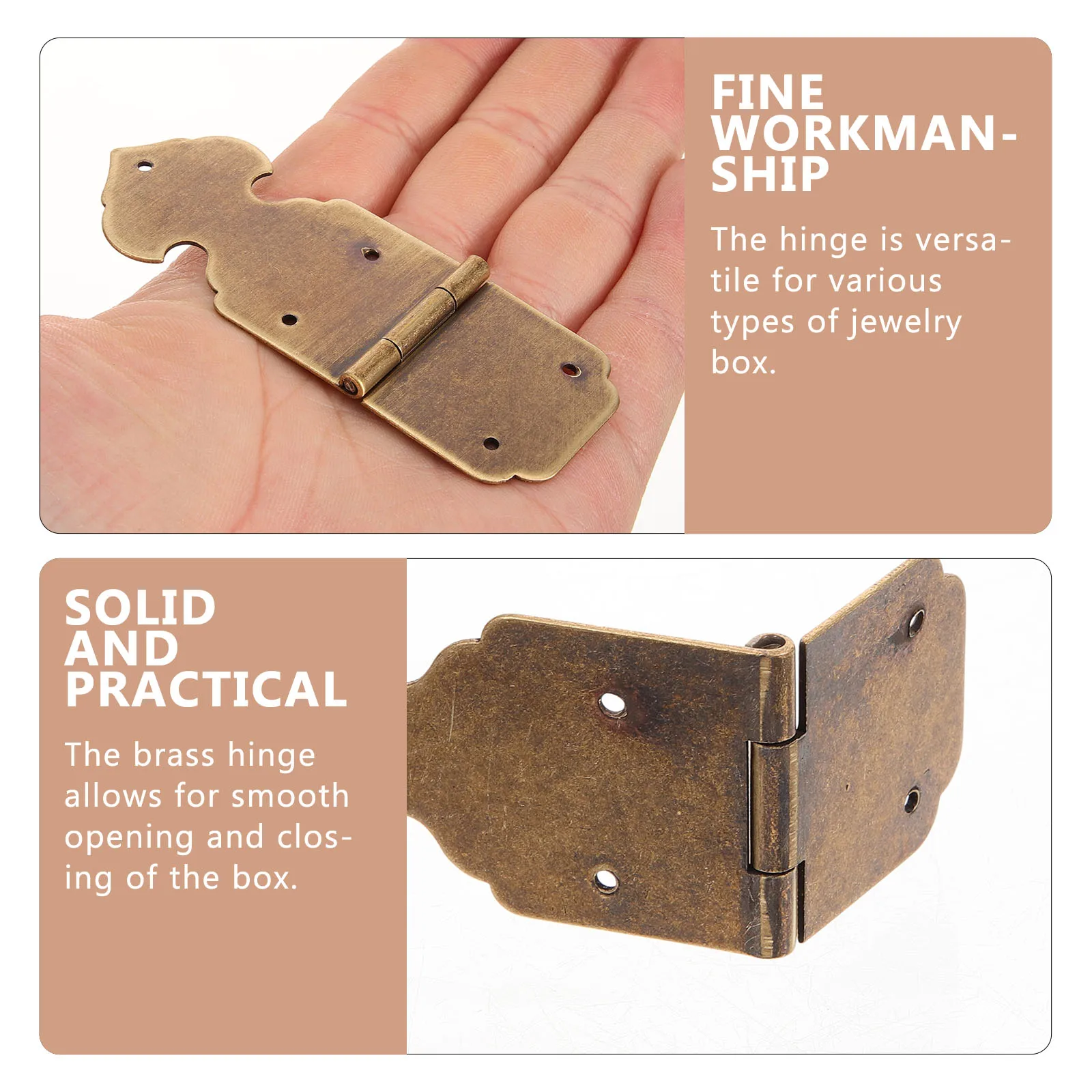 2pcs Bronze Hinges for Cabinet Doors Drawers Vintage Jewelry Box Chest Hardware Small Wood Container Furniture
2pcs Bronze Hinges for Cabinet Doors Drawers Vintage Jewelry Box Chest Hardware Small Wood Container Furniture