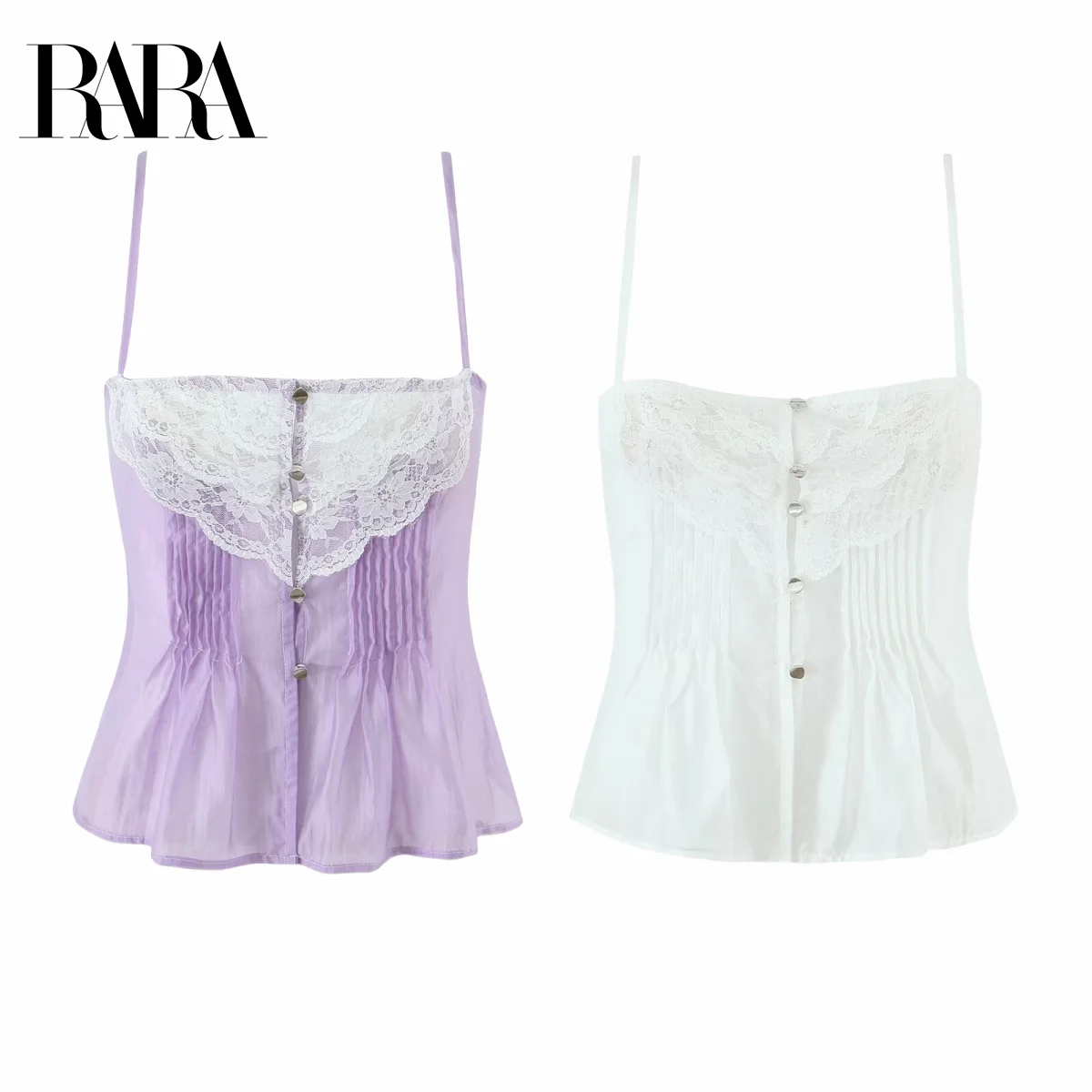 RARA Womens Short Low - cut Tencel Camisole Top with Layered Lace Trim Stylish Womens Top
RARA Womens Short Low - cut Tencel Camisole Top with Layered Lace Trim Stylish Womens Top
