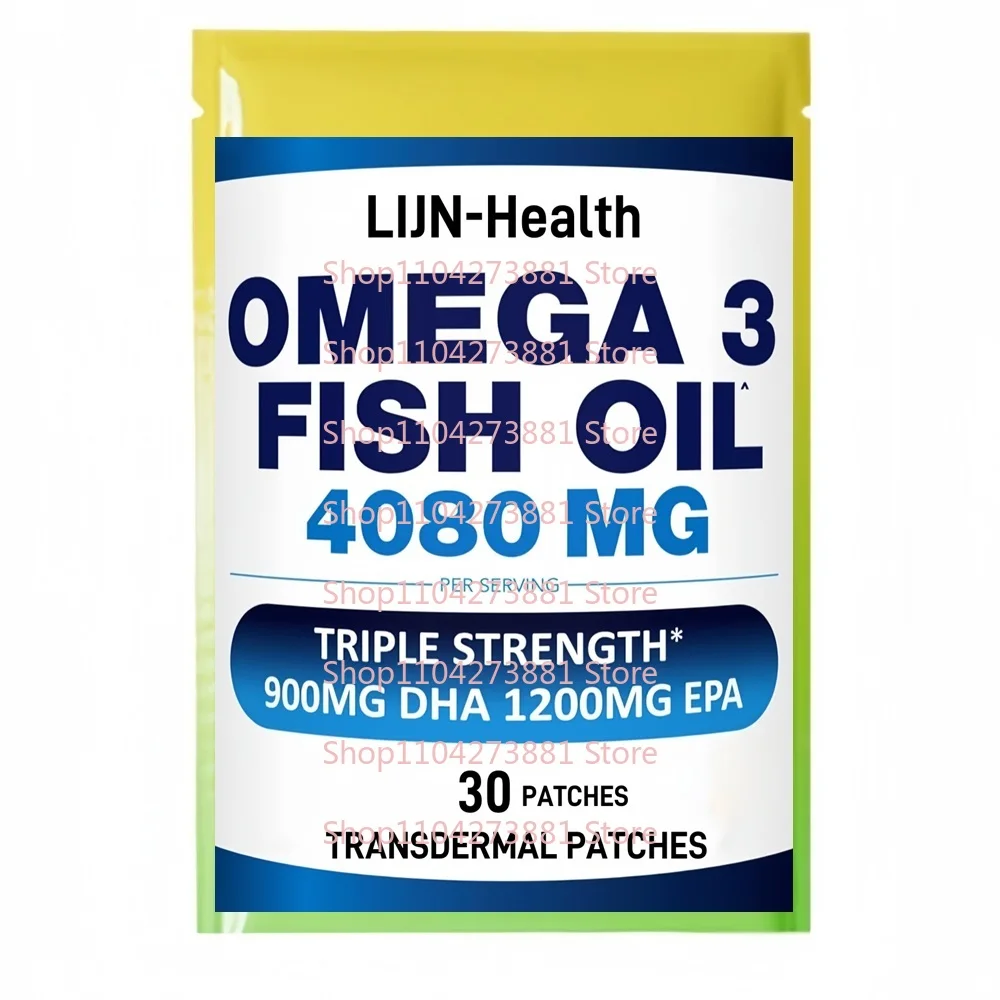 30 Patches Omega 3 Fish Oil Transdermal Patches with EPA&DHA Support Brain, Heart & Joint Health
30 Patches Omega 3 Fish Oil Transdermal Patches with EPA&DHA Support Brain, Heart & Joint Health