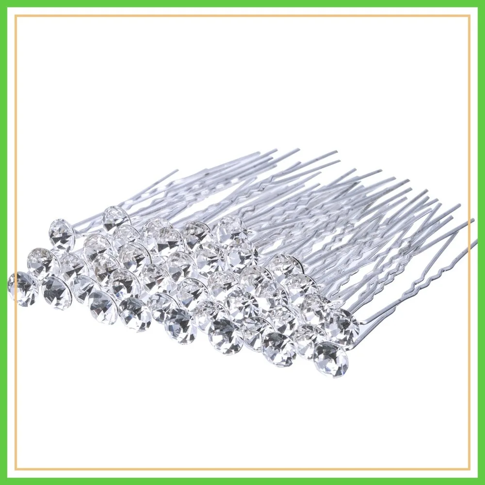 40 Pcs U Shaped Rhinestone Hair Pins, Silver Crystal Wedding Hair Clips for Women Girls
40 Pcs U Shaped Rhinestone Hair Pins, Silver Crystal Wedding Hair Clips for Women Girls