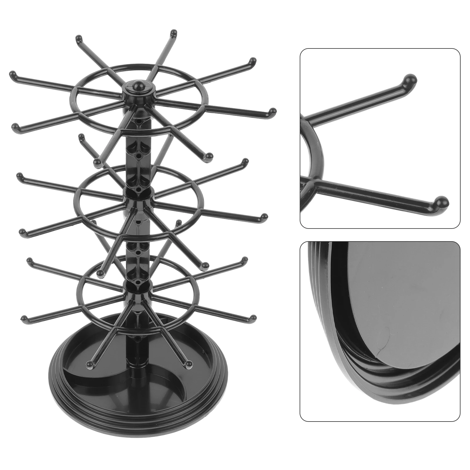 Earring Storage Rack 3 Layers Black Rotating Stand for Earrings Necklaces Bracelets Holder Organizer Jewelry Display Home
Earring Storage Rack 3 Layers Black Rotating Stand for Earrings Necklaces Bracelets Holder Organizer Jewelry Display Home