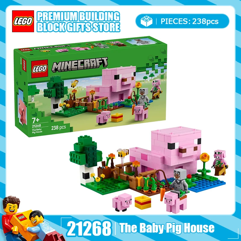 Строительные блоки LEGO, серия игр Minecraft 21268 21269 21270 21271, строительные блоки, свиной домик, ферма, детские игрушки, подарки
Строительные блоки LEGO, серия игр Minecraft 21268 21269 21270 21271, строительные блоки, свиной домик, ферма, детские игрушки, подарки