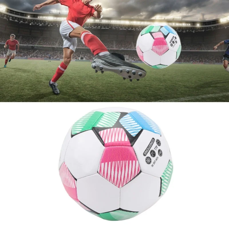 Soccer Ball PVC Soccer Football Size 5 Wear Resistant Soft Cover Training Sports Ball For Game Matches
Soccer Ball PVC Soccer Football Size 5 Wear Resistant Soft Cover Training Sports Ball For Game Matches