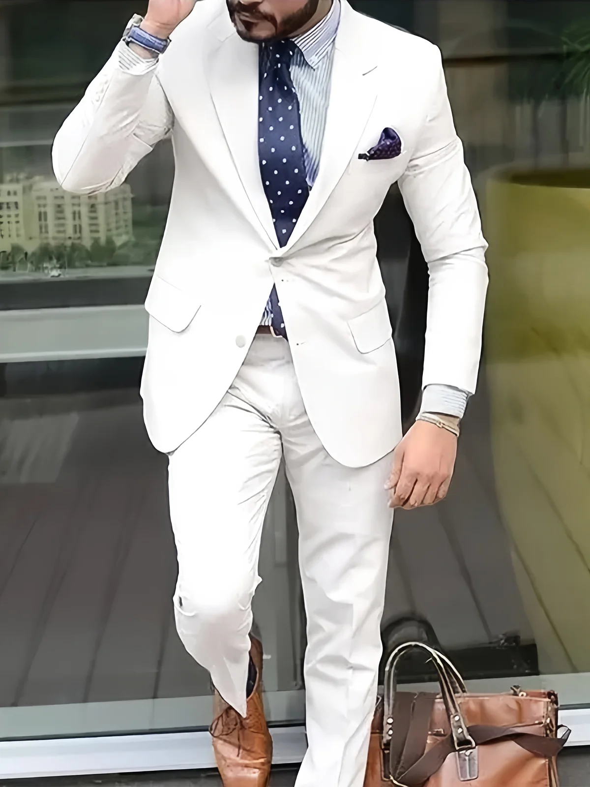AnnieBritney повседневный мужской костюм Slim Fit однотонный смокинг мужской комплект одежды из 2 предметов блейзер и брюки Traje De Hombre элегантный костюм
AnnieBritney повседневный мужской костюм Slim Fit однотонный смокинг мужской комплект одежды из 2 предметов блейзер и брюки Traje De Hombre элегантный костюм