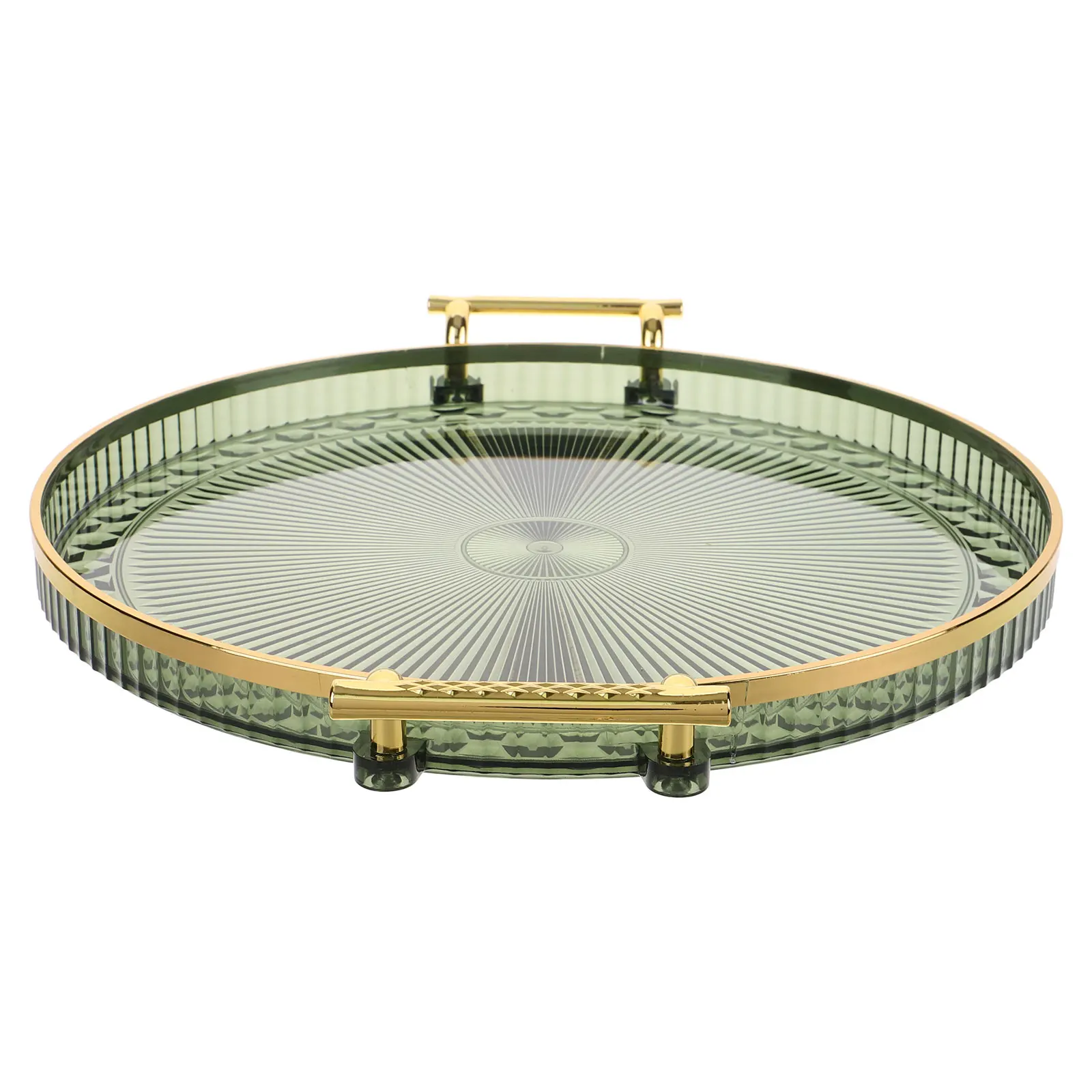 Round Tea Tray for Home Coffee Table Decor Fruits Snack Storage Holder Drainage Plate Smooth Generous Capacity Serving 
Round Tea Tray for Home Coffee Table Decor Fruits Snack Storage Holder Drainage Plate Smooth Generous Capacity Serving