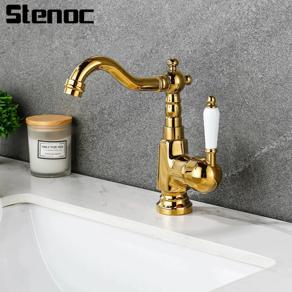 Gold Basin Faucet Chrome Hot And Cold Mixers Bathroom Faucet Basin Faucet Sink Faucet Deck Mounted Basin 360 Rotating Faucet
Gold Basin Faucet Chrome Hot And Cold Mixers Bathroom Faucet Basin Faucet Sink Faucet Deck Mounted Basin 360 Rotating Faucet