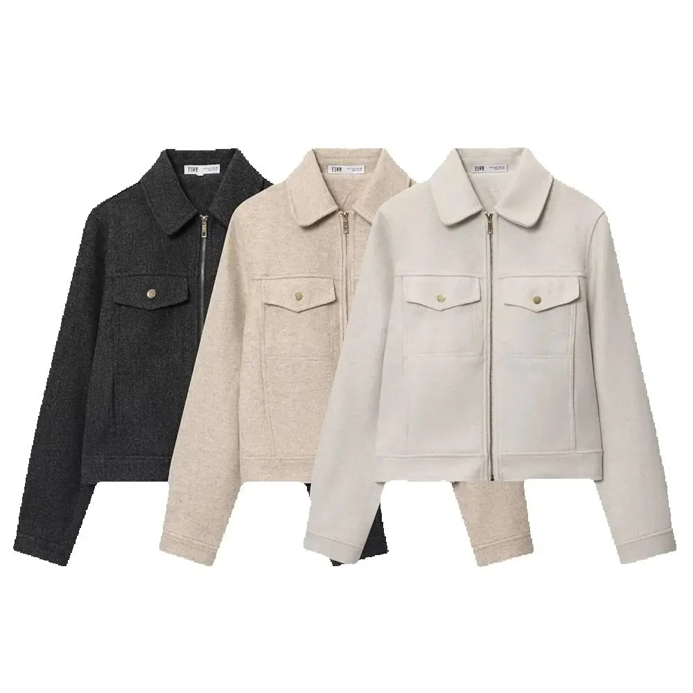 Autumn new women's clothing European and American style fashionable soft zipper pocket decoration jacket jacket
Autumn new women's clothing European and American style fashionable soft zipper pocket decoration jacket jacket