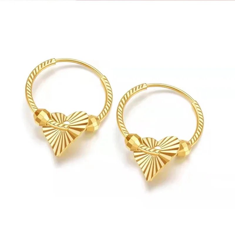 High quality AU750 18K gold heart-shaped earrings for women, fashionable and elegant earrings gift
High quality AU750 18K gold heart-shaped earrings for women, fashionable and elegant earrings gift