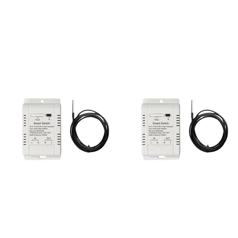 PHILE-2X Tuya Wifi Temperature Switch 20A Wireless Thermostat With 1M Sensor Intelligent Thermostat Supports Voice Control
PHILE-2X Tuya Wifi Temperature Switch 20A Wireless Thermostat With 1M Sensor Intelligent Thermostat Supports Voice Control